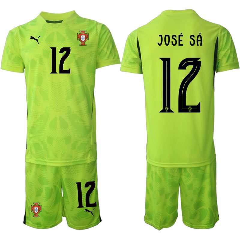 Men 2025-2026 Season Portugal Fluorescent green goalkeeper #12 Soccer Jersey